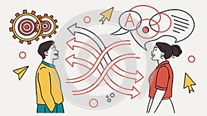 Creative brainstorming and idea generation concept, vector design Generative AI