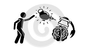 Creative Brainstorming Process, Idea Generation and Innovation, vector design Generative AI