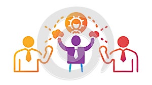 Creative Brainstorming Session, Team Idea Generation Vector, vector design Generative AI