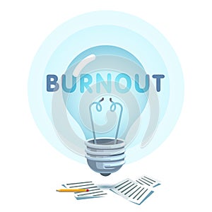 Creative burnout, lack of ideas problem concept