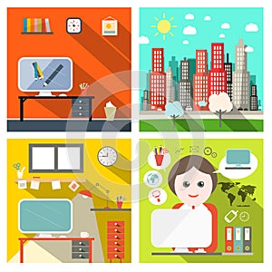 Creative Business Backgrounds Set