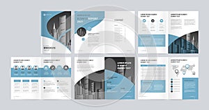 Creative business brochure layout design template with cover page for company profile, annual report, brochures, flyers, presentat