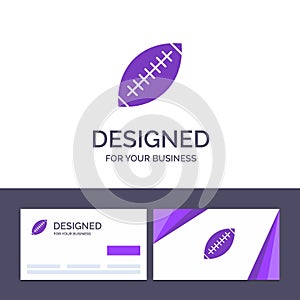 Creative Business Card and Logo template Afl, Australia, Football, Rugby, Rugby Ball, Sport, Sydney Vector Illustration