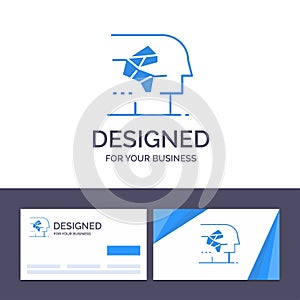 Creative Business Card and Logo template Android, Artificial, Brain, Human, Interface Vector Illustration