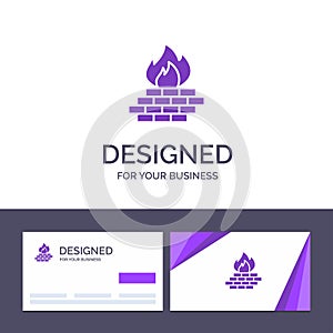 Creative Business Card and Logo template Antivirus, Computer, Firewall, Network, Security Vector Illustration