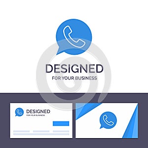 Creative Business Card and Logo template App, Chat, Telephone, Watts App Vector Illustration