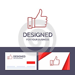 Creative Business Card and Logo template Appreciate, Remarks, Good, Like Vector Illustration