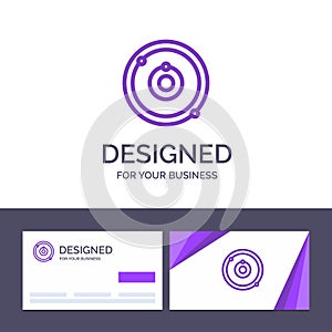 Creative Business Card and Logo template Astronomy, Planet, Education, Learning Vector Illustration