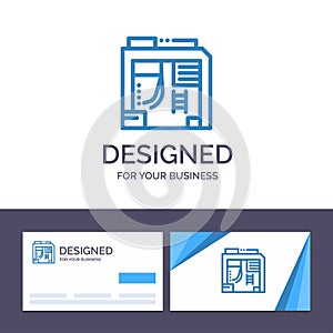 Creative Business Card and Logo template Atx, Box, Case, Computer Vector Illustration