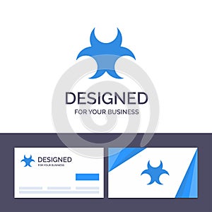 Creative Business Card and Logo template Bio, Hazard, Sign, Science Vector Illustration