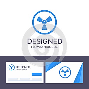 Creative Business Card and Logo template Biohazard, Chemist, Science Vector Illustration