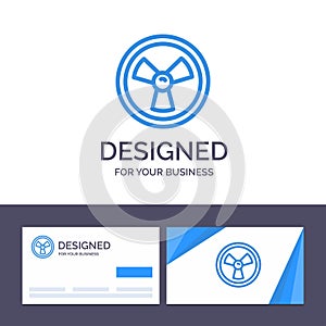 Creative Business Card and Logo template Biohazard, Chemist, Science Vector Illustration