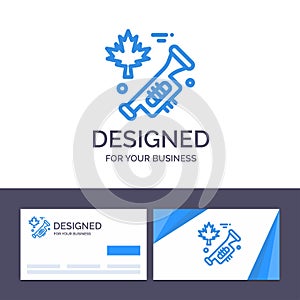 Creative Business Card and Logo template Canada, Speaker, Laud Vector Illustration photo