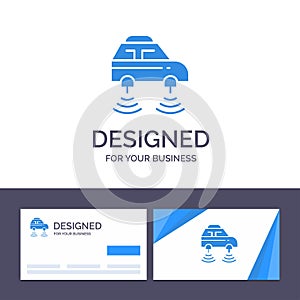 Creative Business Card and Logo template Car, Electric, Network, Smart, wifi Vector Illustration