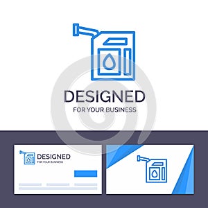 Creative Business Card and Logo template Car, Gas, Petrol, Station Vector Illustration