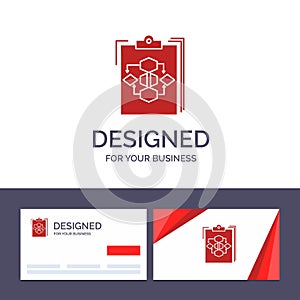 Creative Business Card and Logo template Clipboard, Business, Diagram, Flow, Process, Work, Workflow Vector Illustration