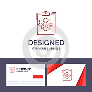 Creative Business Card and Logo template Clipboard, Business, Diagram, Flow, Process, Work, Workflow Vector Illustration