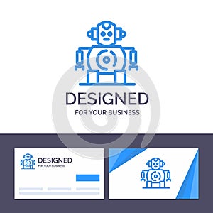 Creative Business Card and Logo template Cnc, Robotics, Technology Vector Illustration