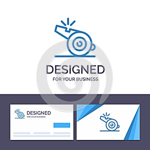 Creative Business Card and Logo template Coach, Referee, Sport, Whistle Vector Illustration