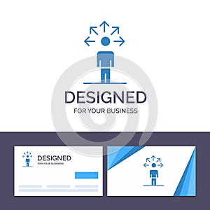 Creative Business Card and Logo template Communication, Abilities, Connection, Human Vector Illustration photo