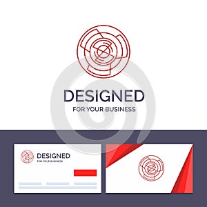 Creative Business Card and Logo template Complexity, Business, Challenge, Concept, Labyrinth, Logic, Maze Vector Illustration