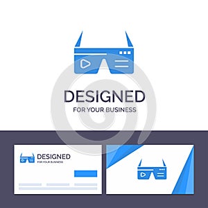 Creative Business Card and Logo template Computer, Computing, Digital, Glasses, Google Vector Illustration