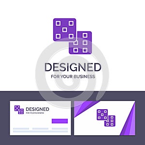 Creative Business Card and Logo template Dice, Gaming, Probability Vector Illustration