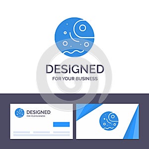 Creative Business Card and Logo template Distant, Gas, Giant, Planet Vector Illustration