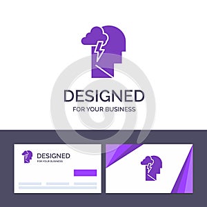 Creative Business Card and Logo template Energy, Mental, Mind, Power Vector Illustration