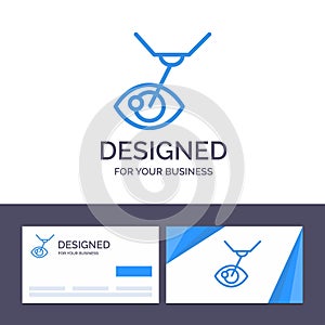 Creative Business Card and Logo template Eye Surgery, Eye Treatment, Laser Surgery, Lasik Vector Illustration photo