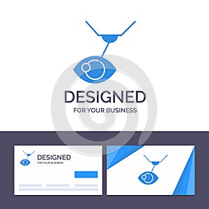Creative Business Card and Logo template Eye Surgery, Eye Treatment, Laser Surgery, Lasik Vector Illustration photo