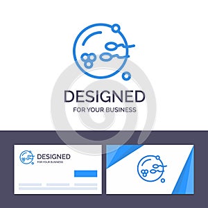 Creative Business Card and Logo template Fertile, Procreation, Reproduction, Sex Vector Illustration