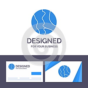 Creative Business Card and Logo template Global, Location, Map, World, Geography Vector Illustration