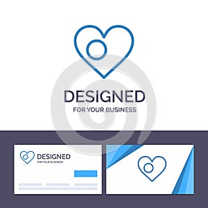 Creative Business Card and Logo template Heart, Bangla, Bangladesh, Country, Flag Vector Illustration