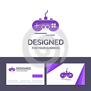 Creative Business Card and Logo template Joystick, Wireless, Xbox, Gamepad Vector Illustration photo