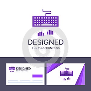 Creative Business Card and Logo template Keyboard, Interface, Type, Typing Vector Illustration