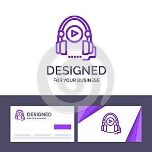 Creative Business Card and Logo template Language, Course, Language Course, Education Vector Illustration