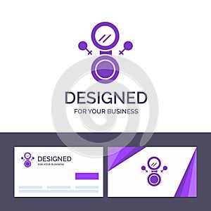 Creative Business Card and Logo template Mirror, Eight, Symbol Vector Illustration