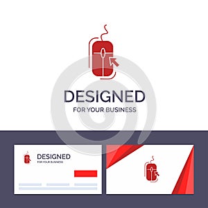 Creative Business Card and Logo template Mouse, Click, Internet, Online, Shopping Vector Illustration