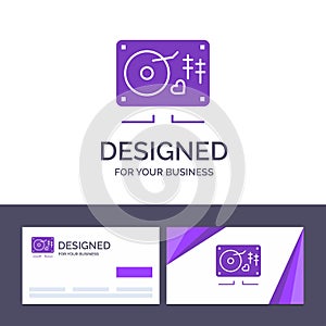 Creative Business Card and Logo template Music, Love, Heart, Wedding Vector Illustration