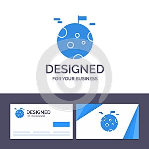 Creative Business Card and Logo template Planet, Gas, Giant, Space Vector Illustration