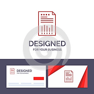 Creative Business Card and Logo template Spreadsheet, Business, Data, Financial, Graph, Paper, Report Vector Illustration