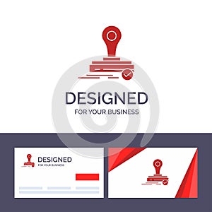 Creative Business Card and Logo template Stamp, Clone, Press, Logo Vector Illustration