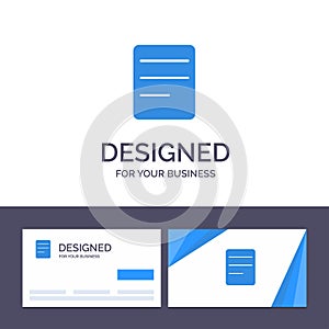 Creative Business Card and Logo template Twitter, Text, Chat Vector Illustration