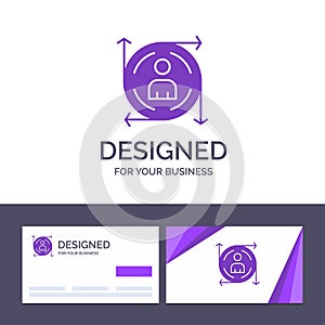 Creative Business Card and Logo template User, Predication, Arrow, Path Vector Illustration photo