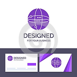 Creative Business Card and Logo template World, Internet, Computing, Globe Vector Illustration