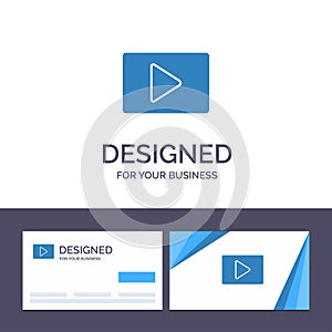 Creative Business Card and Logo template YouTube, Paly, Video, Player Vector Illustration