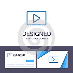 Creative Business Card and Logo template YouTube, Paly, Video, Player Vector Illustration