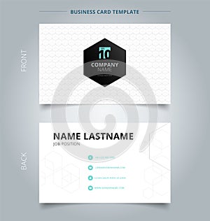 Creative business card and name card template geometric white, g