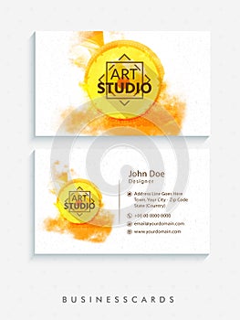 Creative business card or visiting card set.